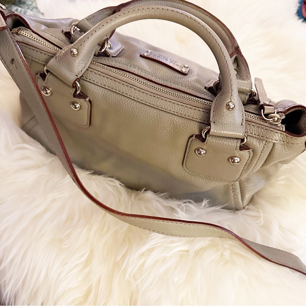 Kate Spade‎ Grey/Taupe Pebbled Leather Handbag - Picture 8 of 12